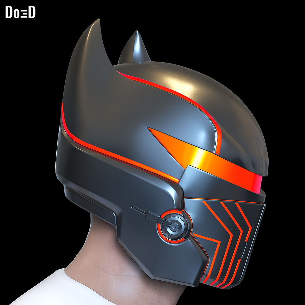 Thumbnail: Batman Helmet XE Suit Hellbat Version 3D Printable Model Print File STL #HB253