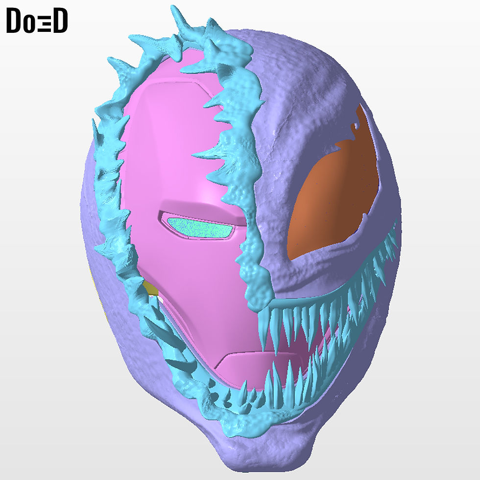 Thumbnail: Swappable Venom Helmet Venomized Iron Man Spider-Man | 3D Printable Model #SV901