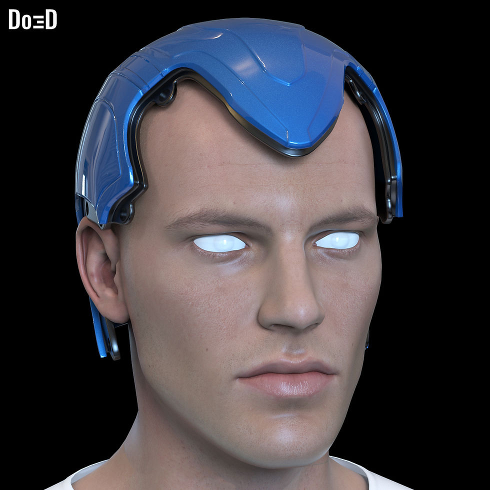 Thumbnail: Blue Beetle Helmet V2 | 3D Printable Model STL File #B42