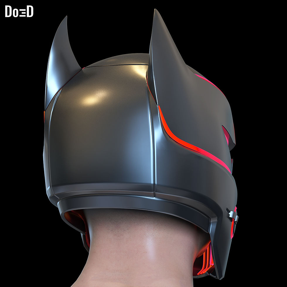 Thumbnail: Batman Helmet XE Suit Hellbat Version 3D Printable Model Print File STL #HB253