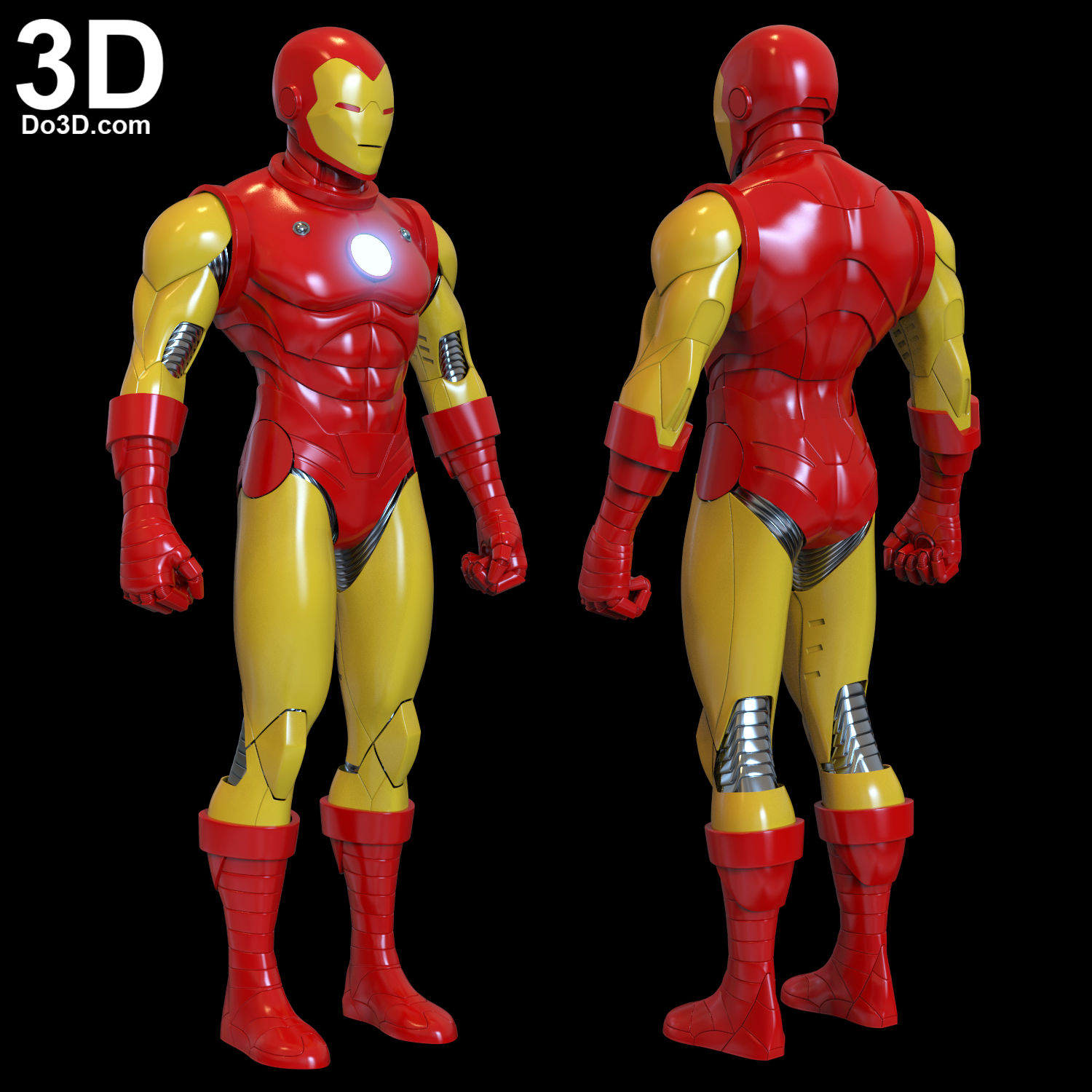 Iron Man Classic Tony Stark Armor + Helmet | 3D Printable Model #5737