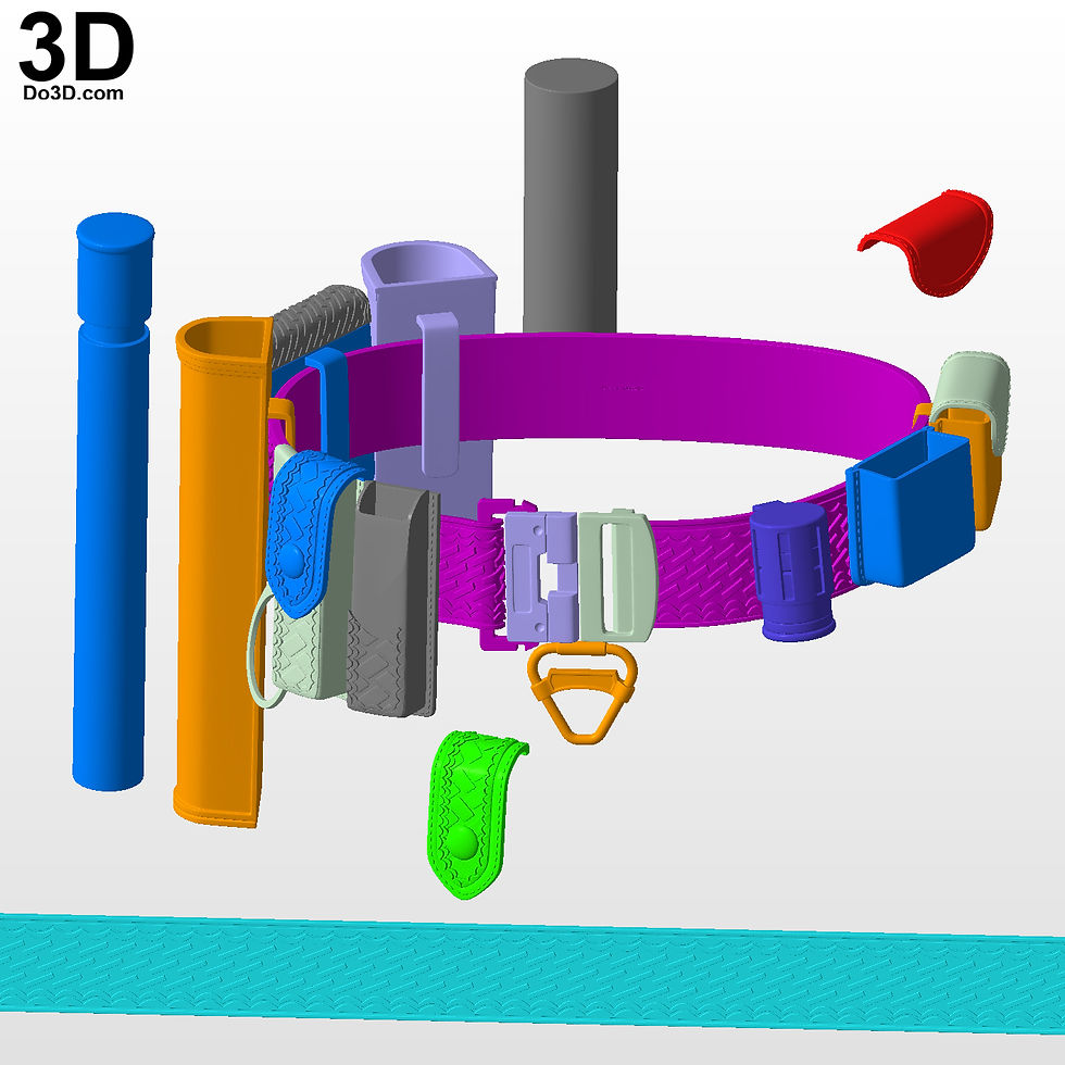 Thumbnail: The Batman Lower Body, Leg Armors, Holster Utility Belt 3D Printable Model #TB68