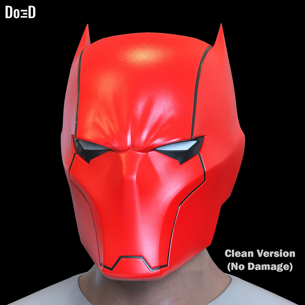 Thumbnail: Red Hood Knight Fight Helmet | 3D Printable Model #RK329