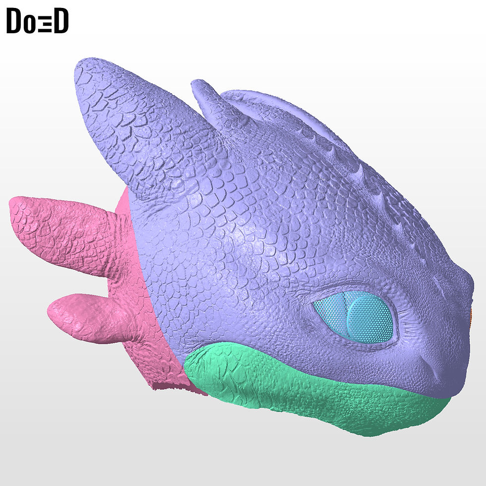 Thumbnail: Toothless Helmet 2025 How to Train Your Dragon 3D Printable Model STL File #T381