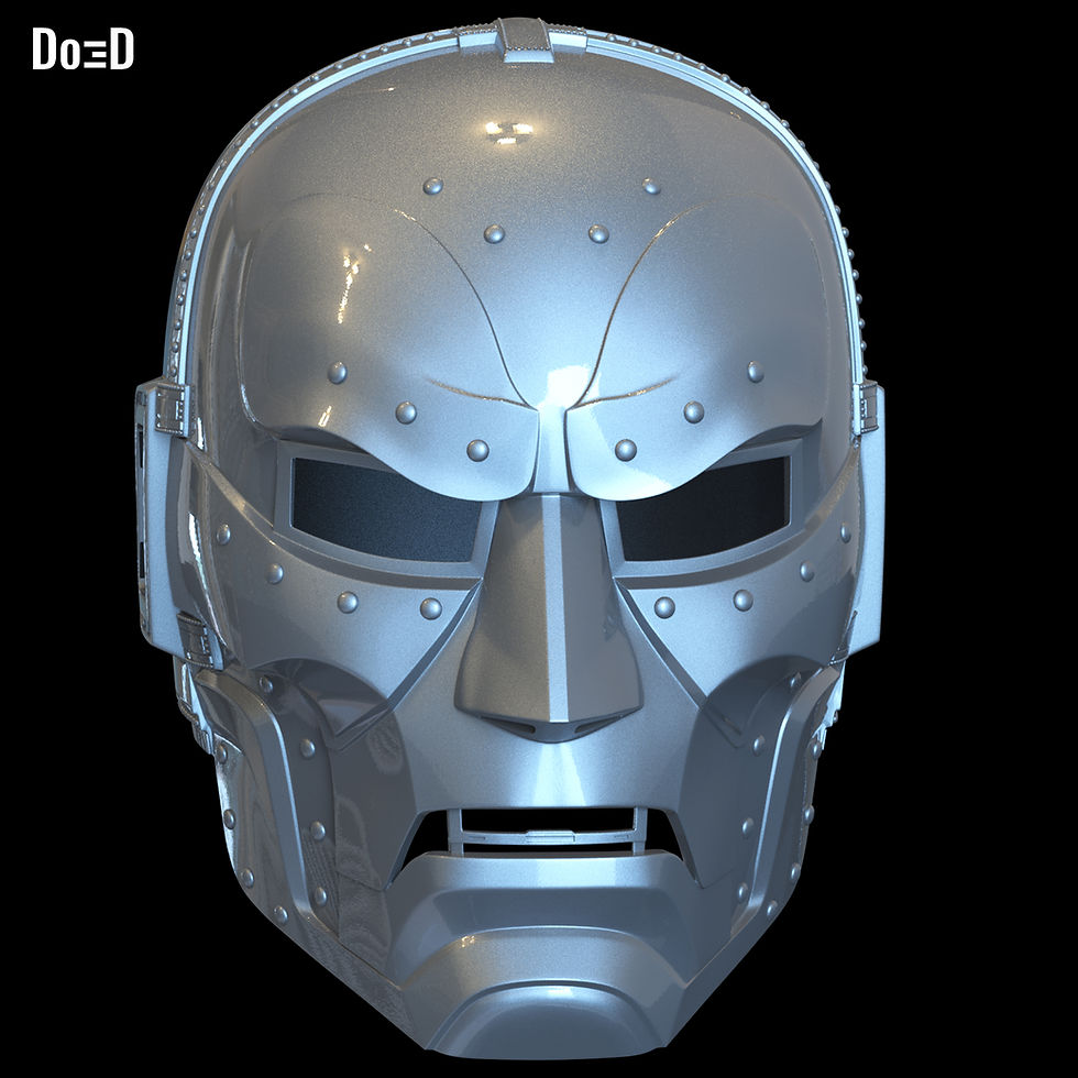 Thumbnail: Doctor Doom 2 in 1 Helmet SDCC D23 Fantastic Four Mid Credit Mask 3D Model #DD21
