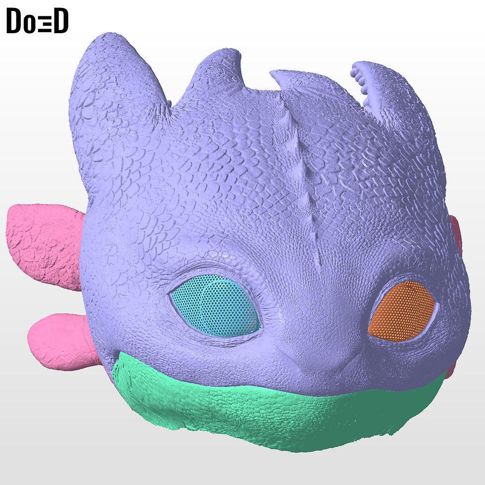 Thumbnail: Toothless Helmet 2025 How to Train Your Dragon 3D Printable Model STL File #T381