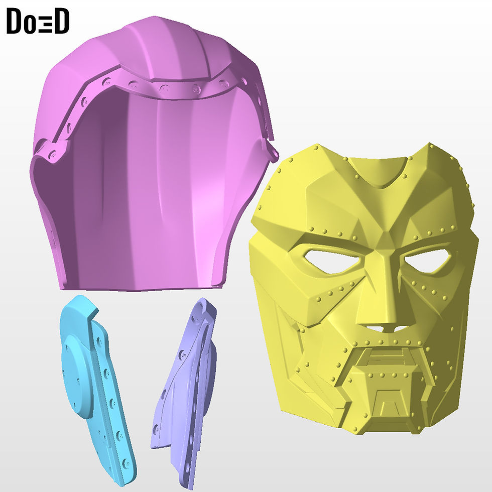 Thumbnail: Bundle: Doctor Doom Helmets 3 in 1 Variant HT  | 3D Printable Model #DDTH22