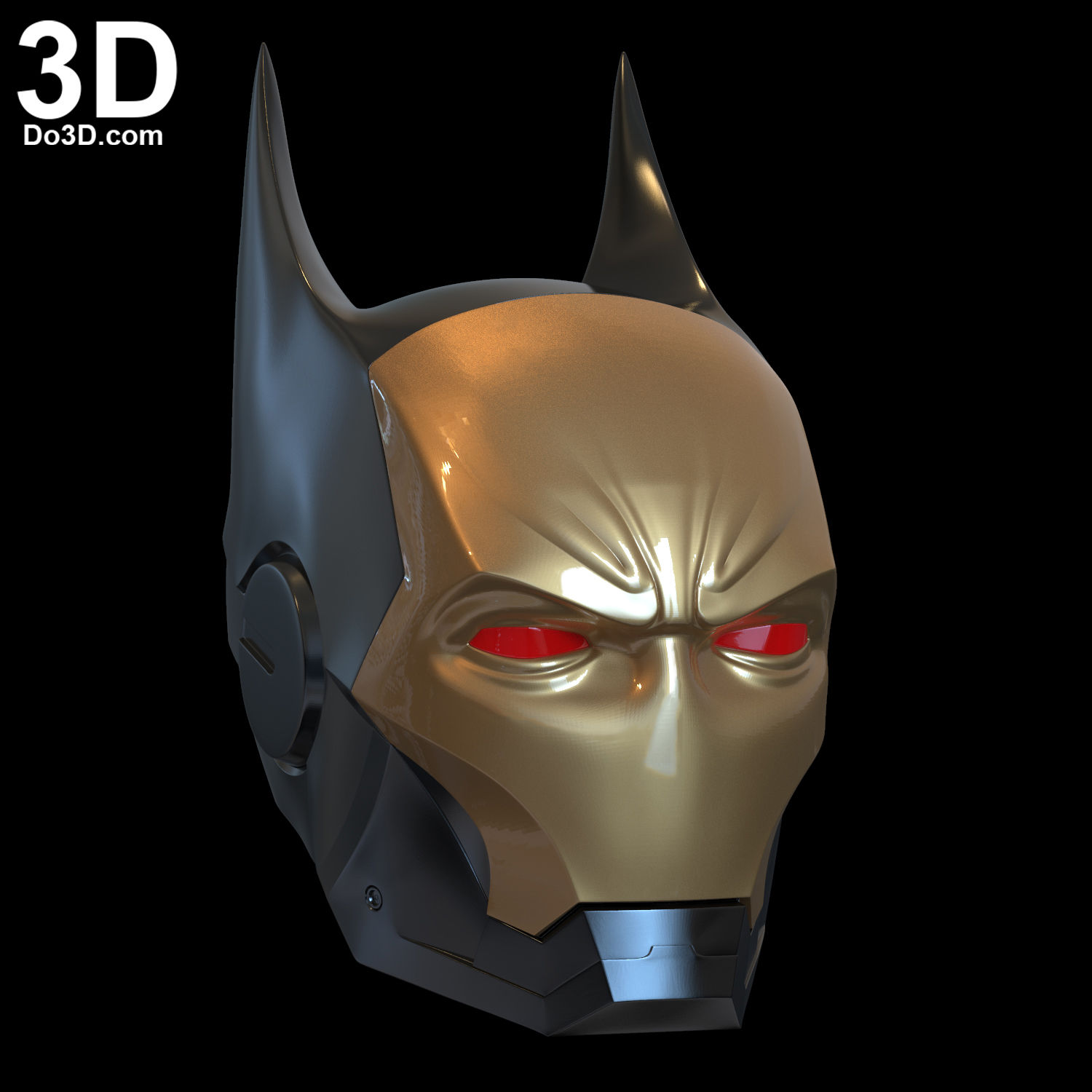 Ironbat Helmet Iron Man and Batman What If Iron Bat 3D Printable Model STL #IB19