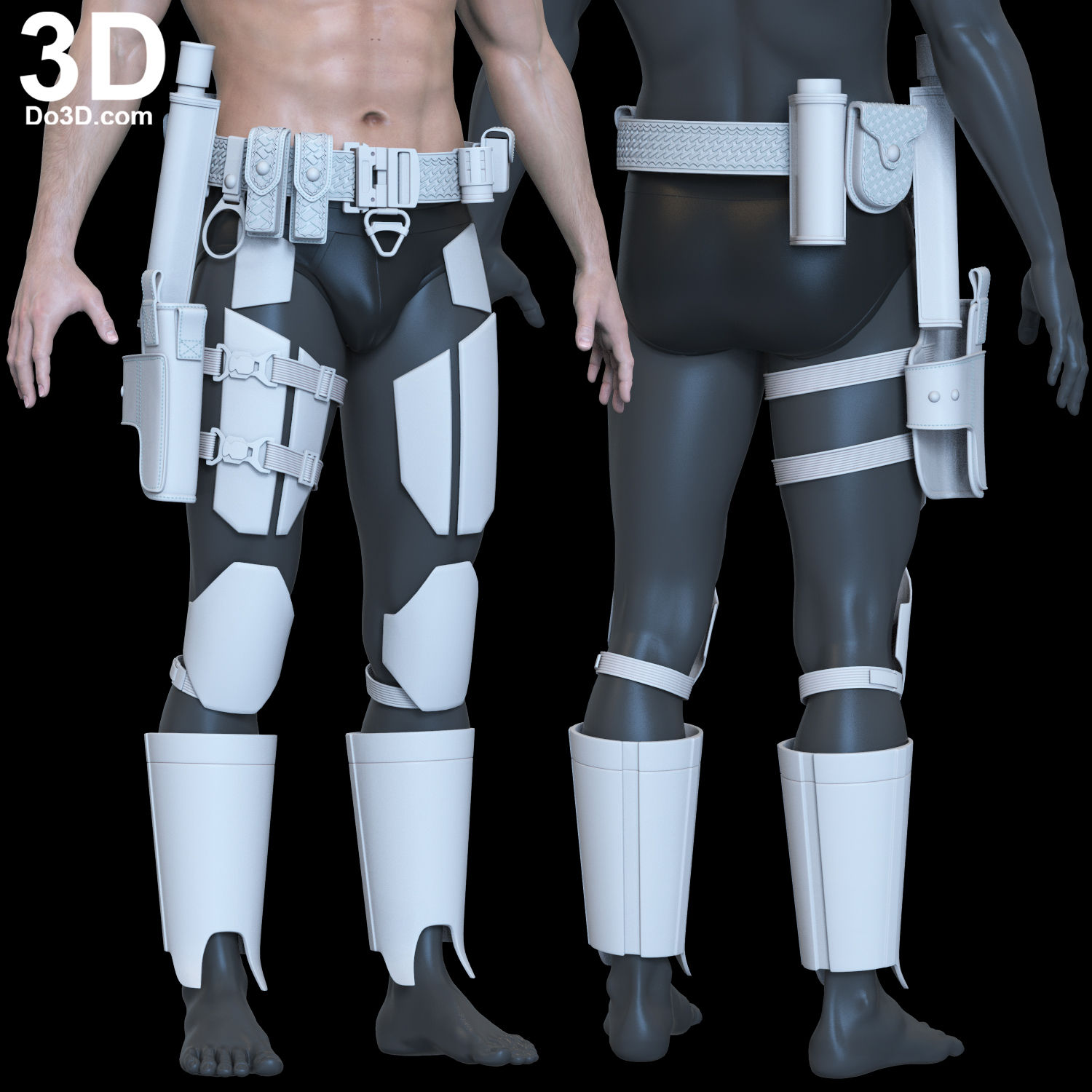 The Batman Lower Body, Leg Armors, Holster Utility Belt 3D Printable Model #TB68