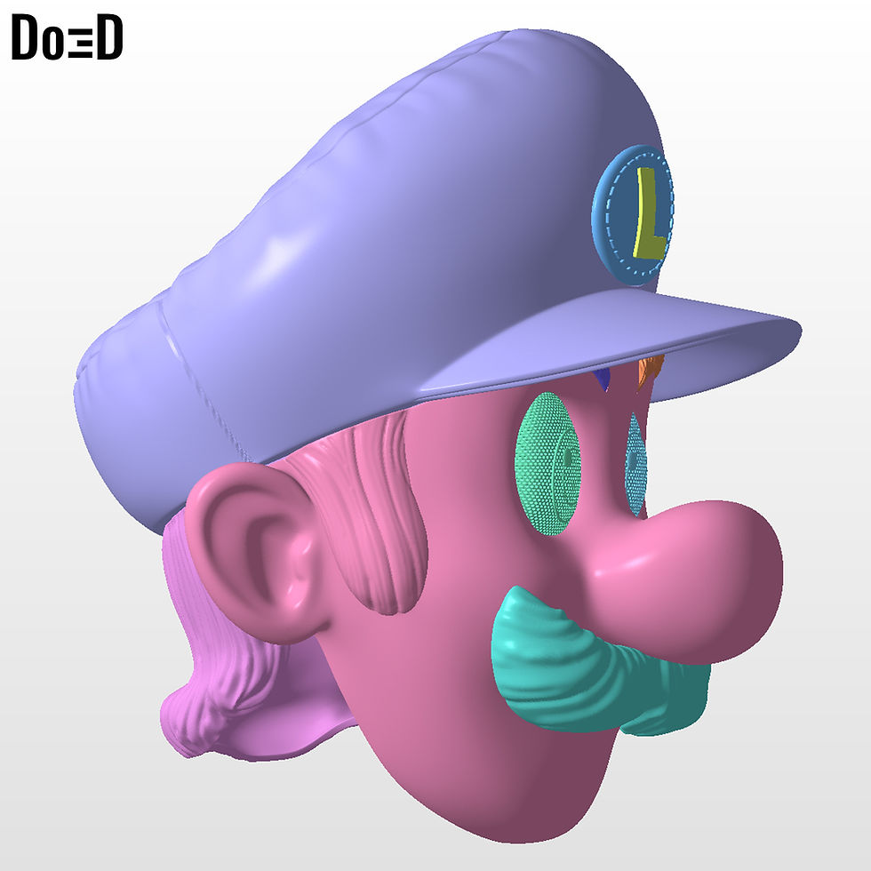 Thumbnail: Luigi Super Mario Movie Helmet | 3D Printable Model #LSM85