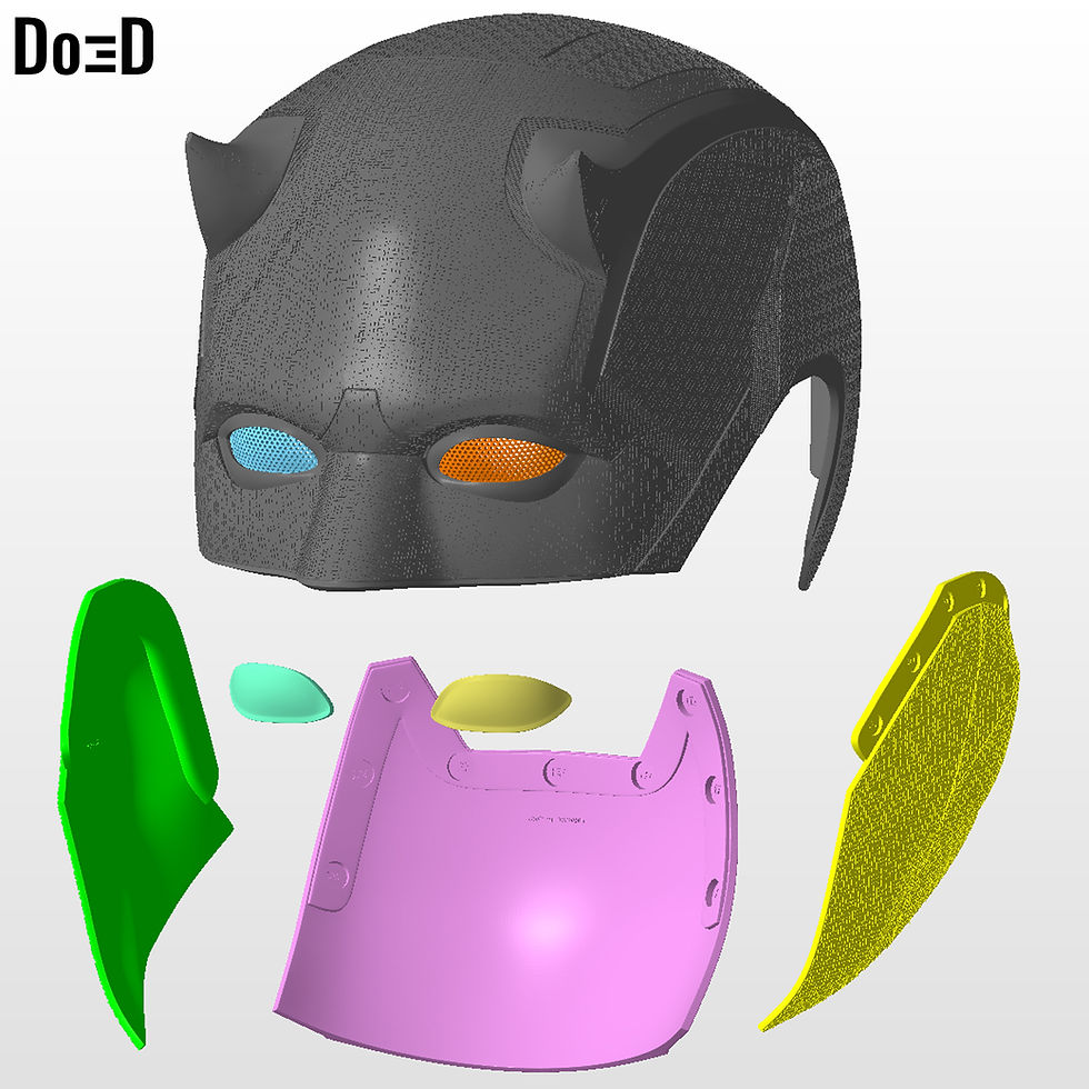 Thumbnail: Daredevil Born Again Black Helmet Season 2 | 3D Printable Model Print STL #DBA29