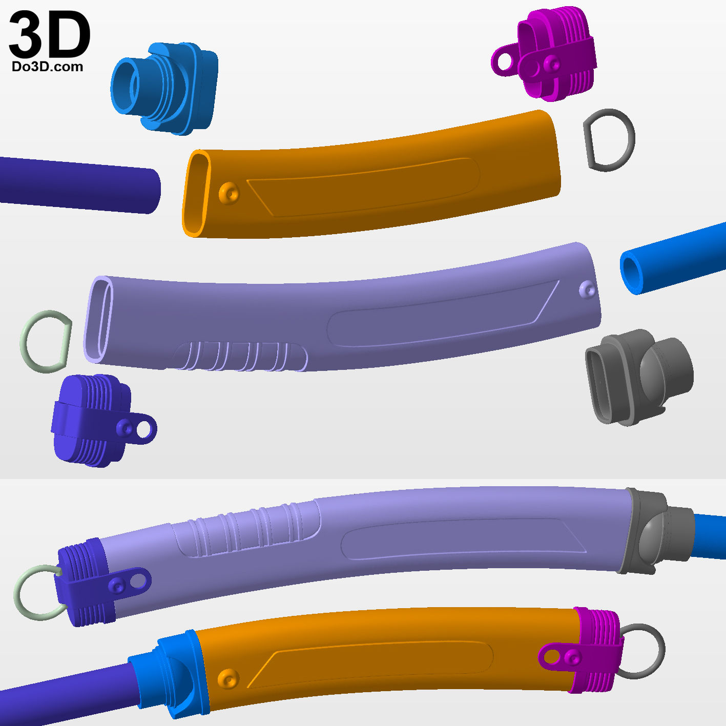 Light Saber Set for Ahsoka Tano from Mandalorian 3D Printable Model #AS11