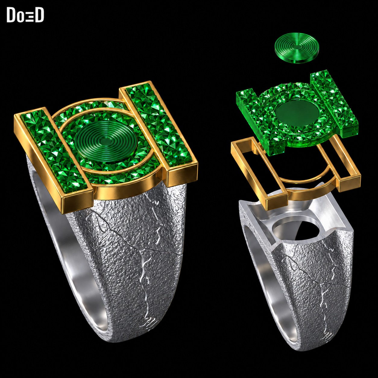 Green Lantern Ring 2026 from Lanterns 3D Printable Model Print File STL #LS2713