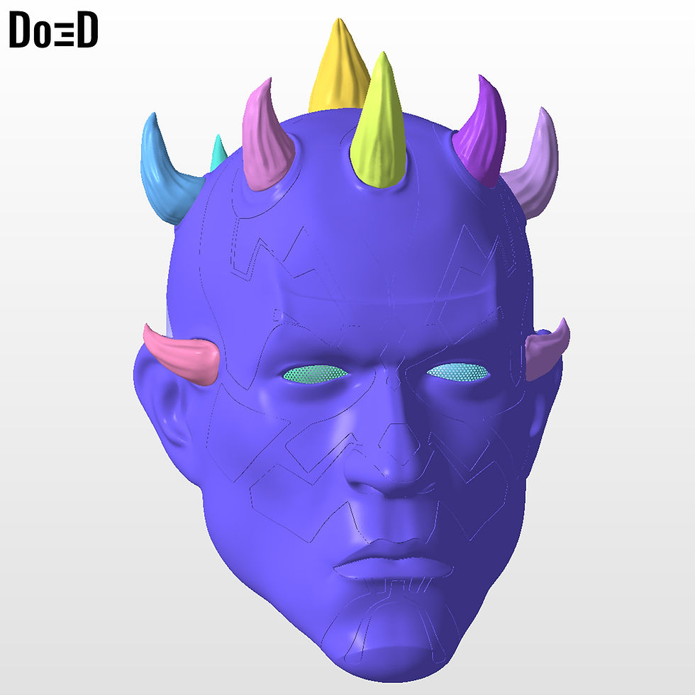 Thumbnail: Maul Shadow Lord Helmet Star Wars | 3D Printable Model Print STL File #MS472
