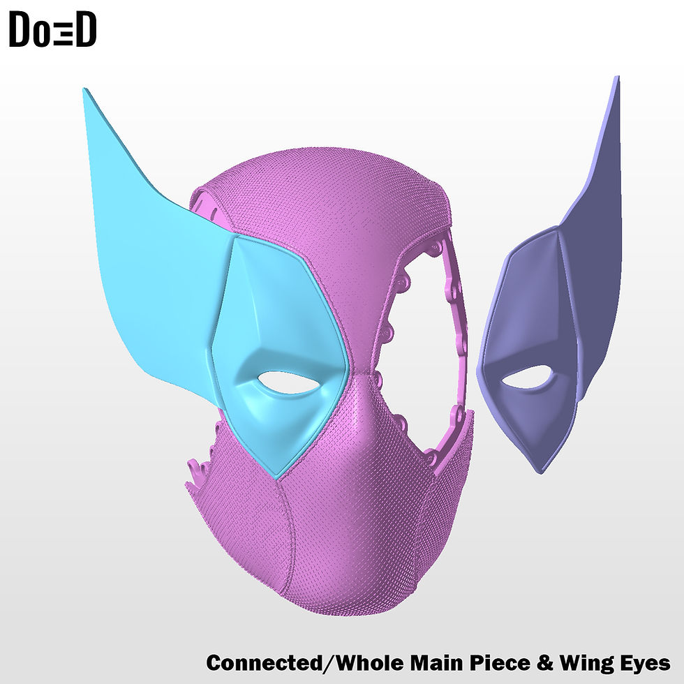 Thumbnail: Batpool 2 Helmet (Batman Deadpool) 3D Printable Model Print File STL #B902