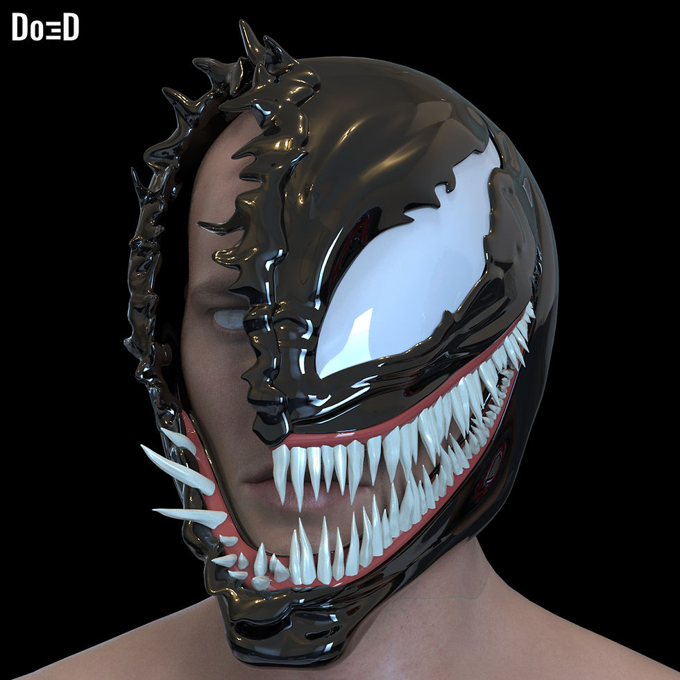 Thumbnail: Swappable Venom Helmet Venomized Iron Man Spider-Man | 3D Printable Model #SV901
