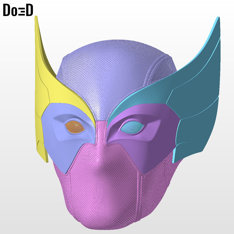 Thumbnail: Wolverinepool Helmet | 3D Printable Model Print File STL #WP614