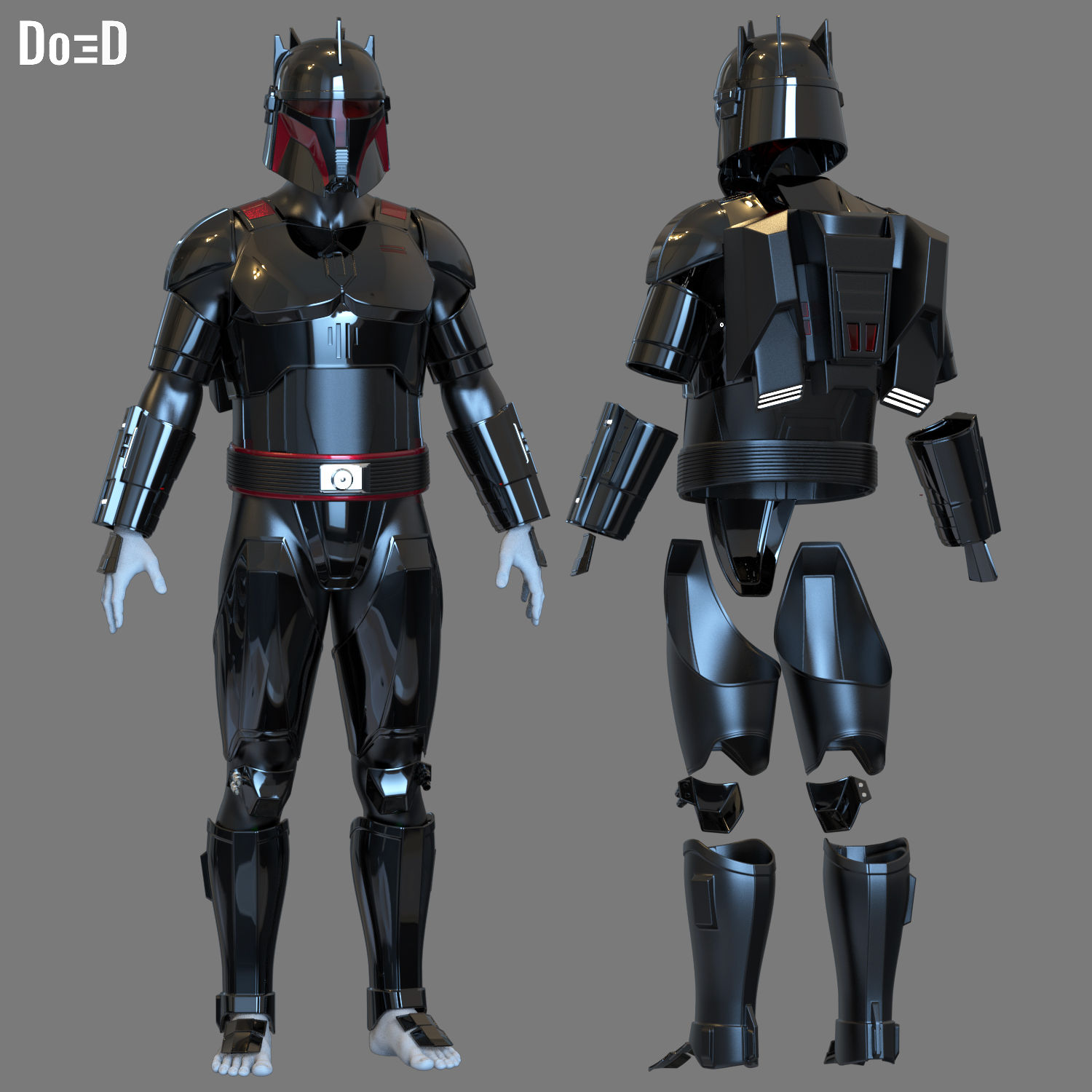 Dark Trooper phase 4 Moff Gideon Armor Suit & Jetpack | 3D Printable Model #MG83