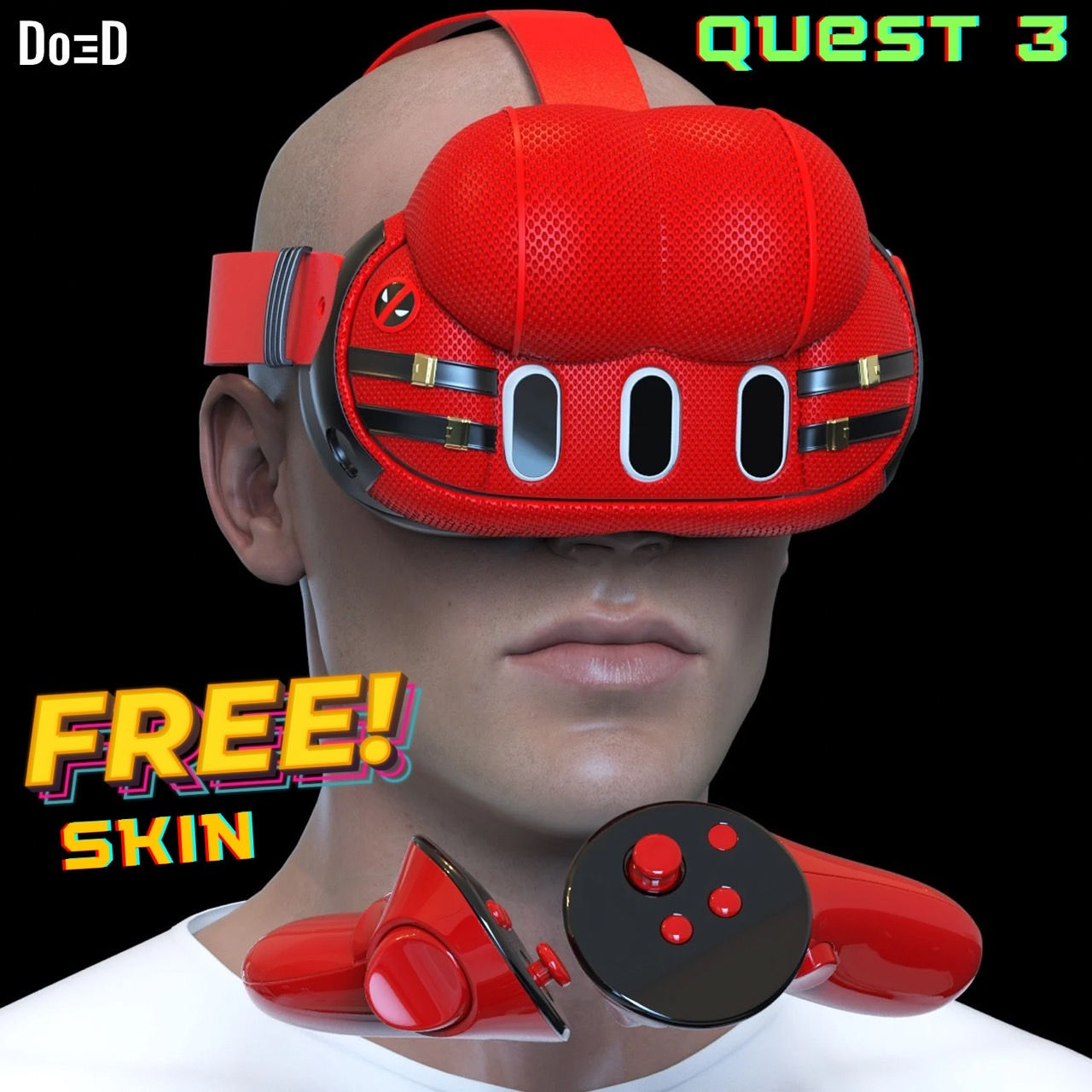 Deadpool Inspired Meta Quest 3 Skin Cover | 3D Printable Model Print File #MQ13
