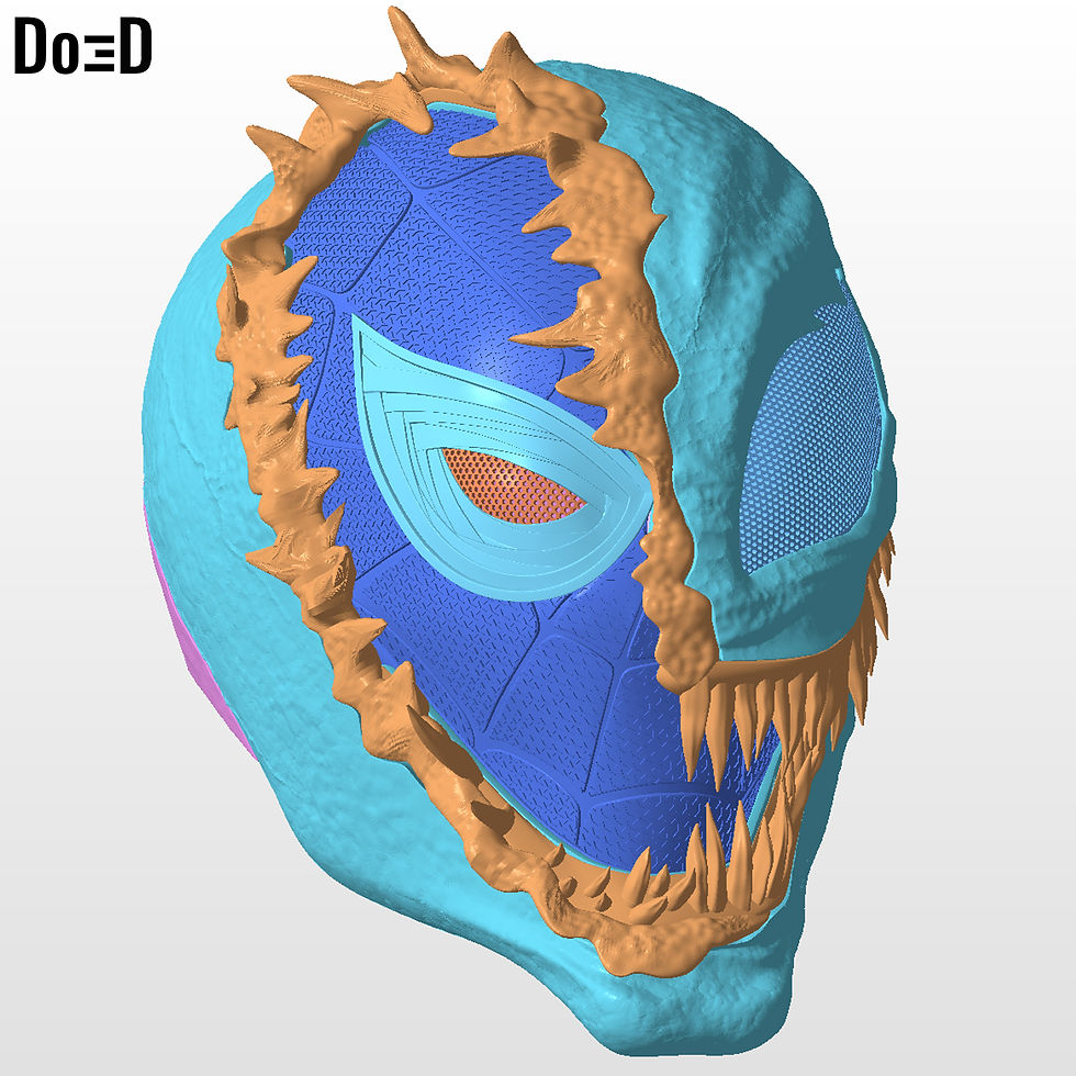Thumbnail: Swappable Venom Helmet Venomized Iron Man Spider-Man | 3D Printable Model #SV901
