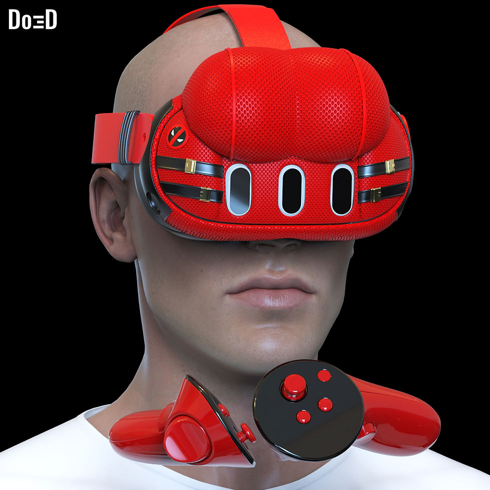 Thumbnail: Deadpool Inspired Meta Quest 3 Skin Cover | 3D Printable Model Print File #MQ13