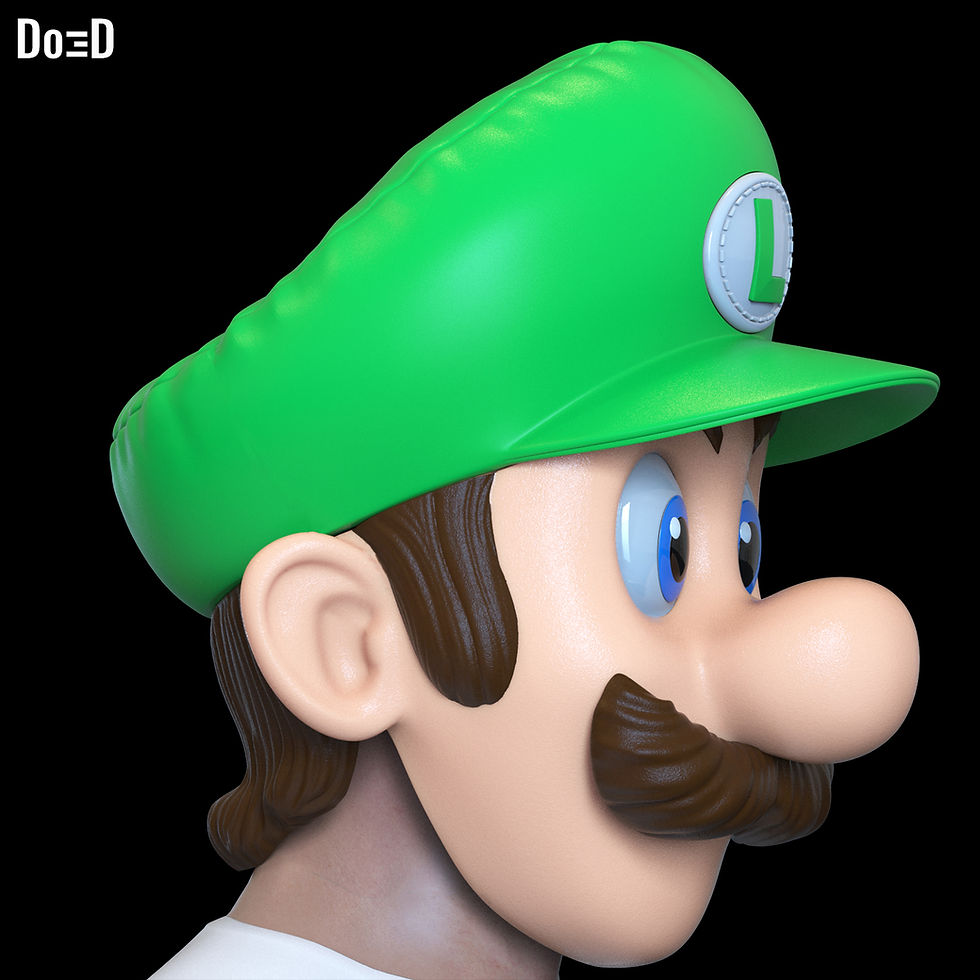 Thumbnail: Luigi Super Mario Movie Helmet | 3D Printable Model #LSM85