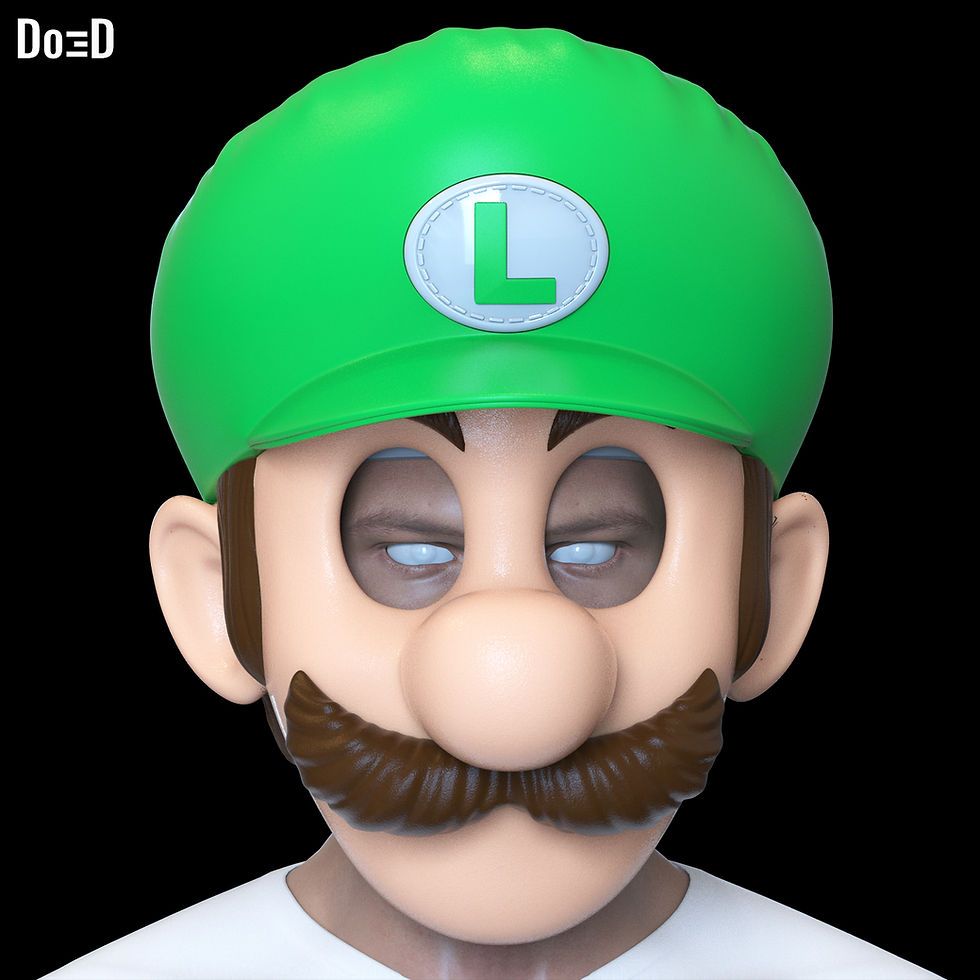 Thumbnail: Luigi Super Mario Movie Helmet | 3D Printable Model #LSM85