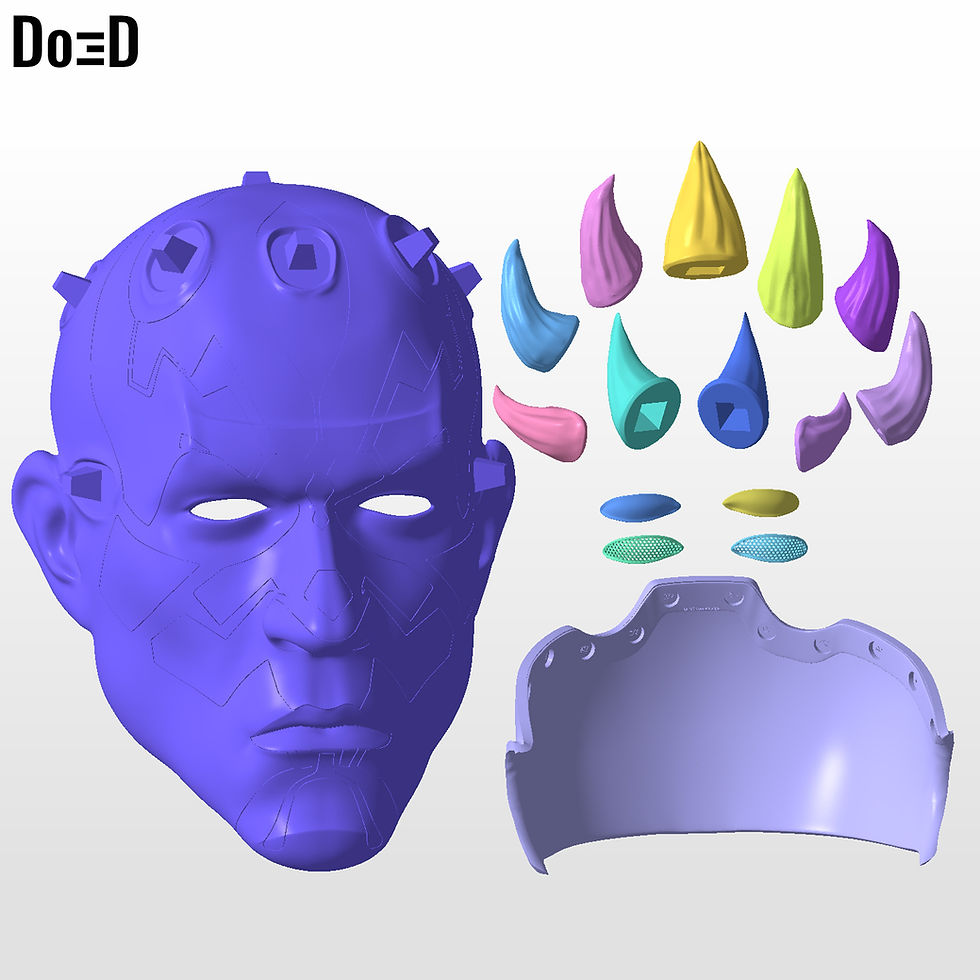 Thumbnail: Maul Shadow Lord Helmet Star Wars | 3D Printable Model Print STL File #MS472