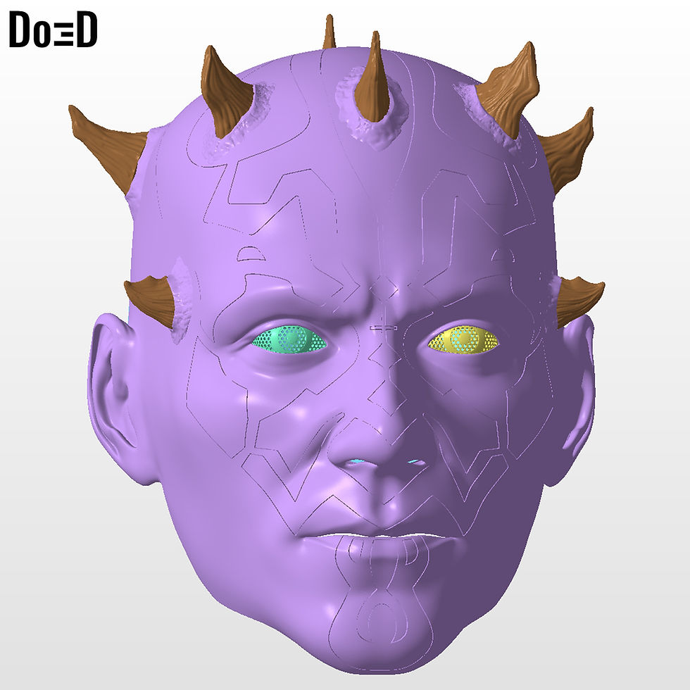 Thumbnail: Darth Maul Classic Helmet Star Wars | 3D Printable Model Print STL File #DM3719