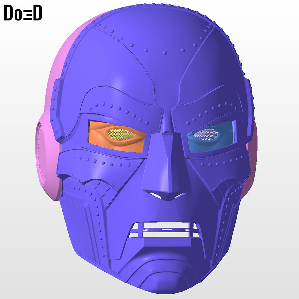 Thumbnail: Doctor Doom Helmet Bilibili World Helmet Mask 3D Printable Model #BD24
