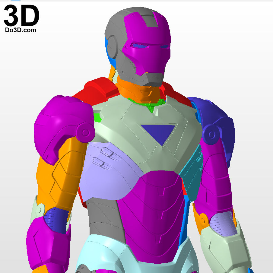 Thumbnail: Iron Man Mark VI MK 6 Armor Suit + Inner Chest Details 3D Printable Model #TI23