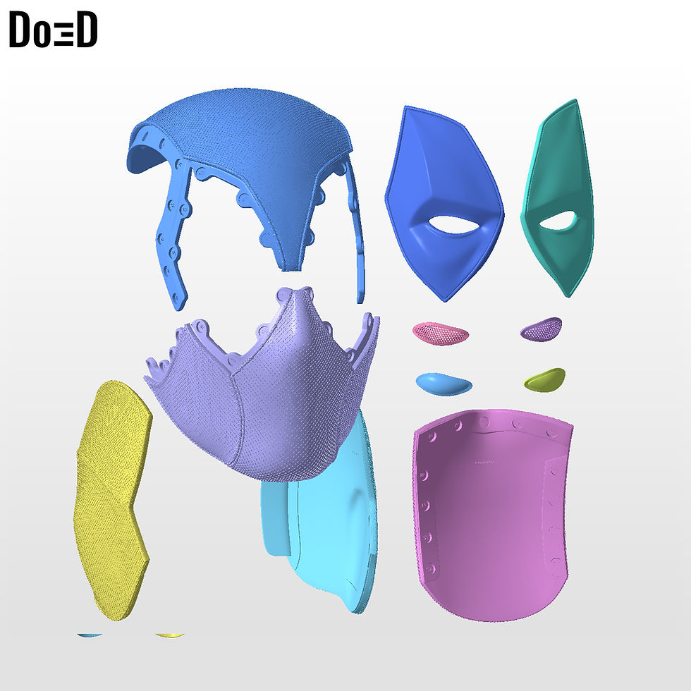 Thumbnail: Batpool 2 Helmet (Batman Deadpool) 3D Printable Model Print File STL #B902
