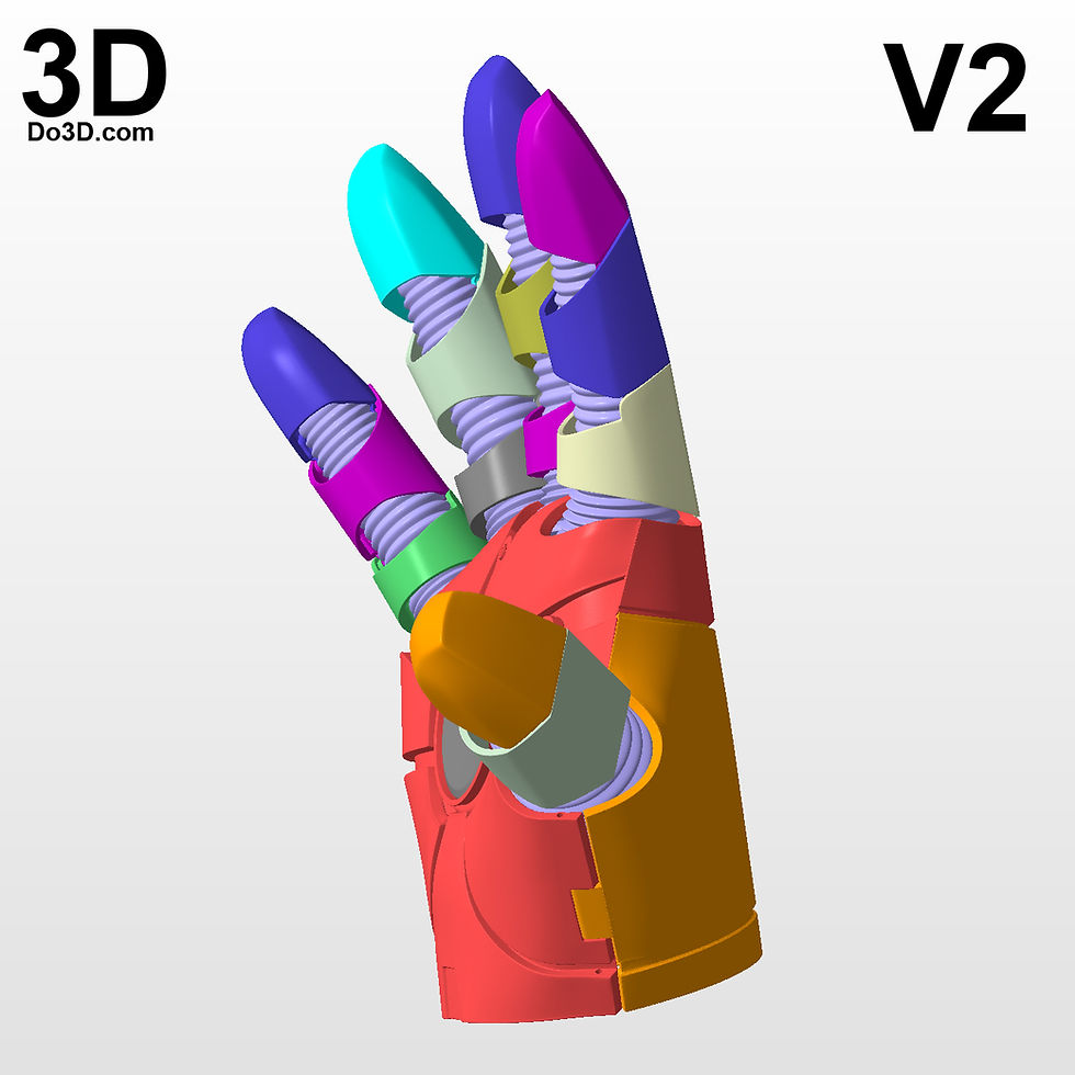 Thumbnail: Iron Man Mark VI MK 6 IV 4 Gauntlet  | 3D Printable Model STL File #G46
