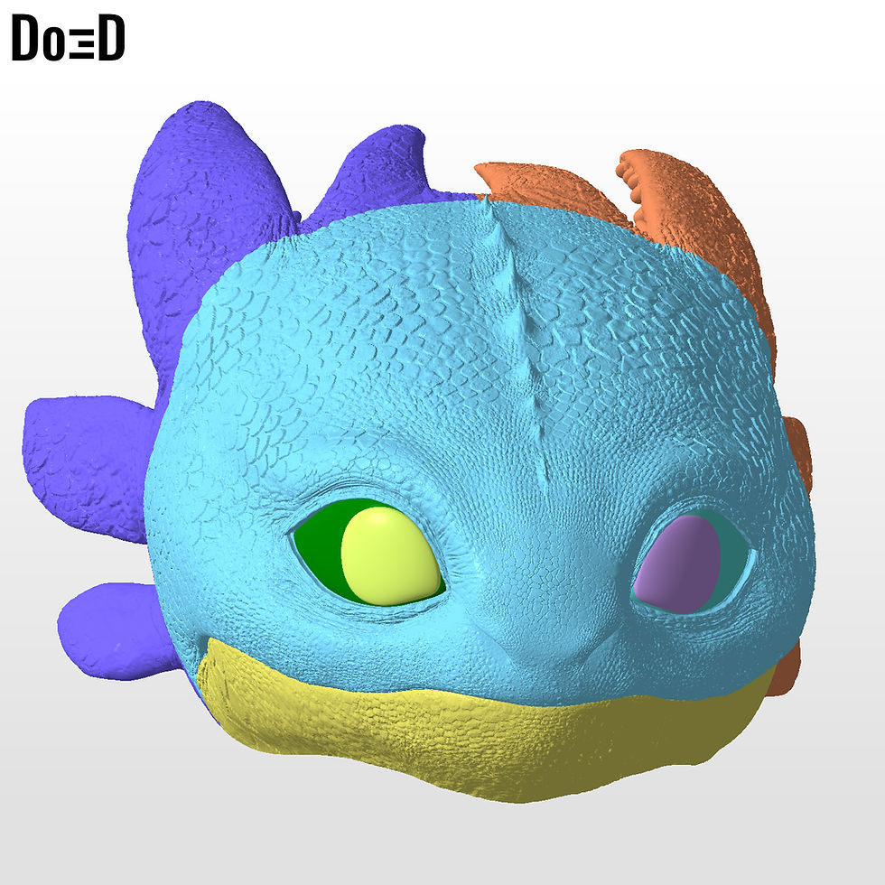 Thumbnail: Toothless Helmet 2025 How to Train Your Dragon 3D Printable Model STL File #T381