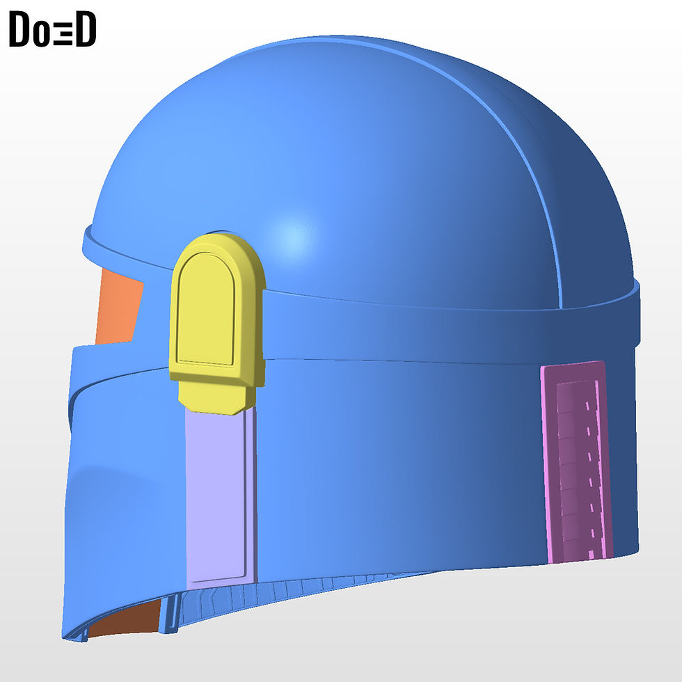 Thumbnail: Foundling Mandalorian Helmet Young / Kid Mondo 3D Printable Model STL #N277