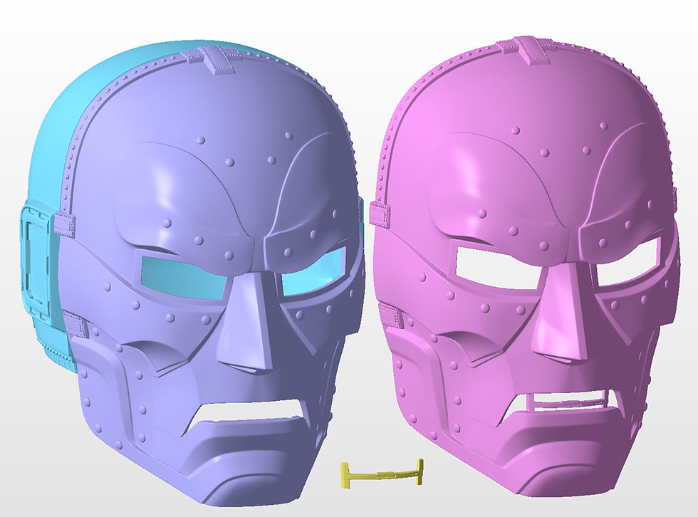 Thumbnail: Doctor Doom 2 in 1 Helmet SDCC D23 Fantastic Four Mid Credit Mask 3D Model #DD21