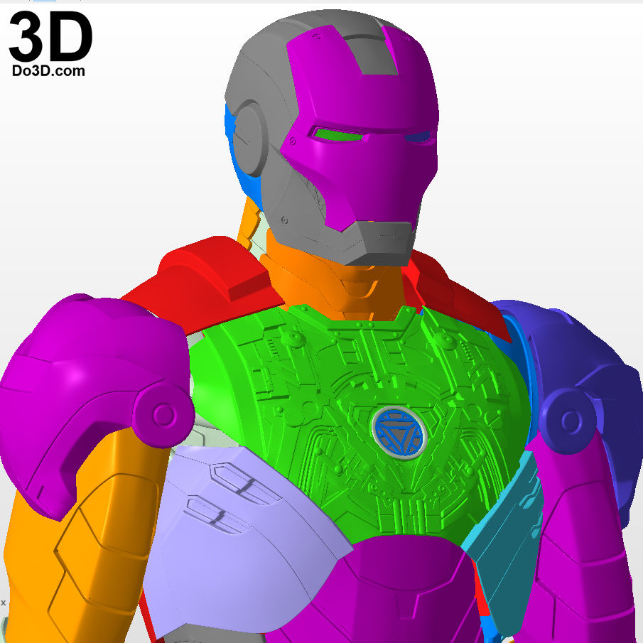 Thumbnail: Iron Man Mark VI MK 6 Armor Suit + Inner Chest Details 3D Printable Model #TI23