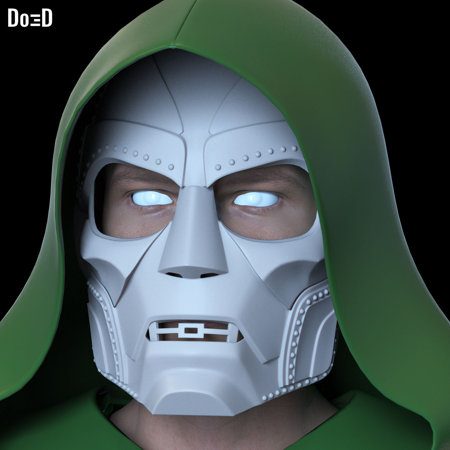 Doctor Doom Helmet Large Eye Variant Mask 3D Printable Model #Y392