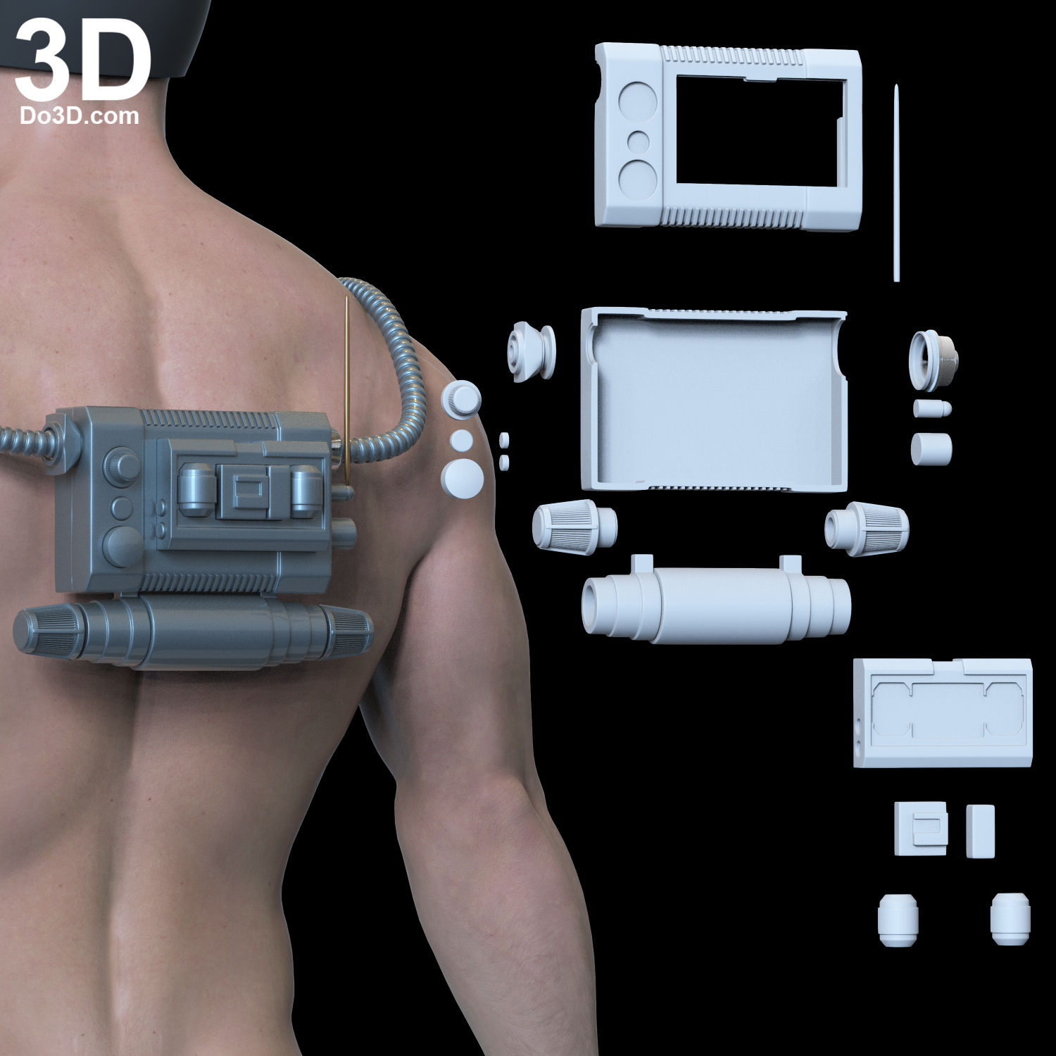 Cad Bane Back Electronics Box Backpack | 3D Printable Model STL File #CB42
