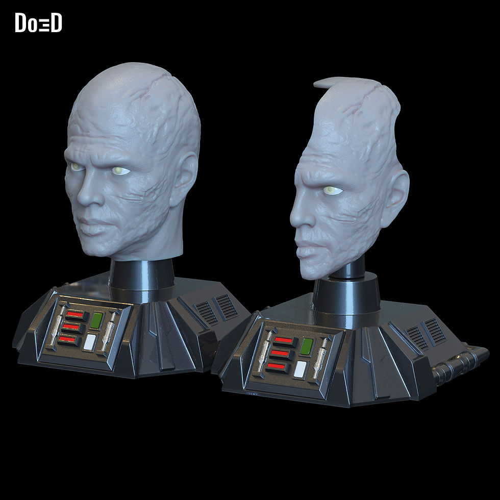 Thumbnail: Helmet Stand Battle Damaged Darth Vader Obi-wan Kenobi | 3D Printable Model #222