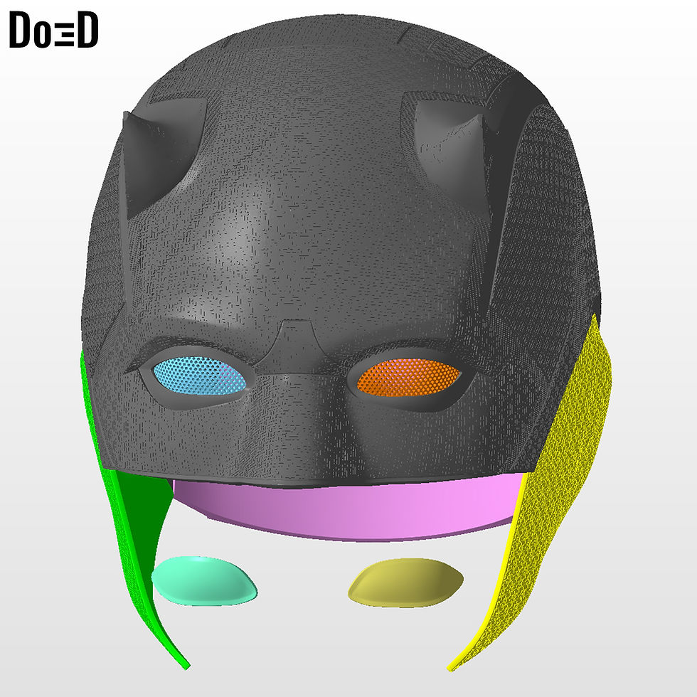 Thumbnail: Daredevil Born Again Black Helmet Season 2 | 3D Printable Model Print STL #DBA29