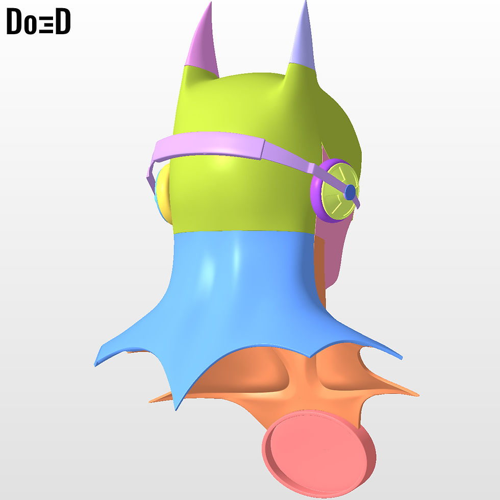 Thumbnail: BatFlash Helmet: Modified Batman Cowl The Flash 2023 3D Printable Model STL #F38