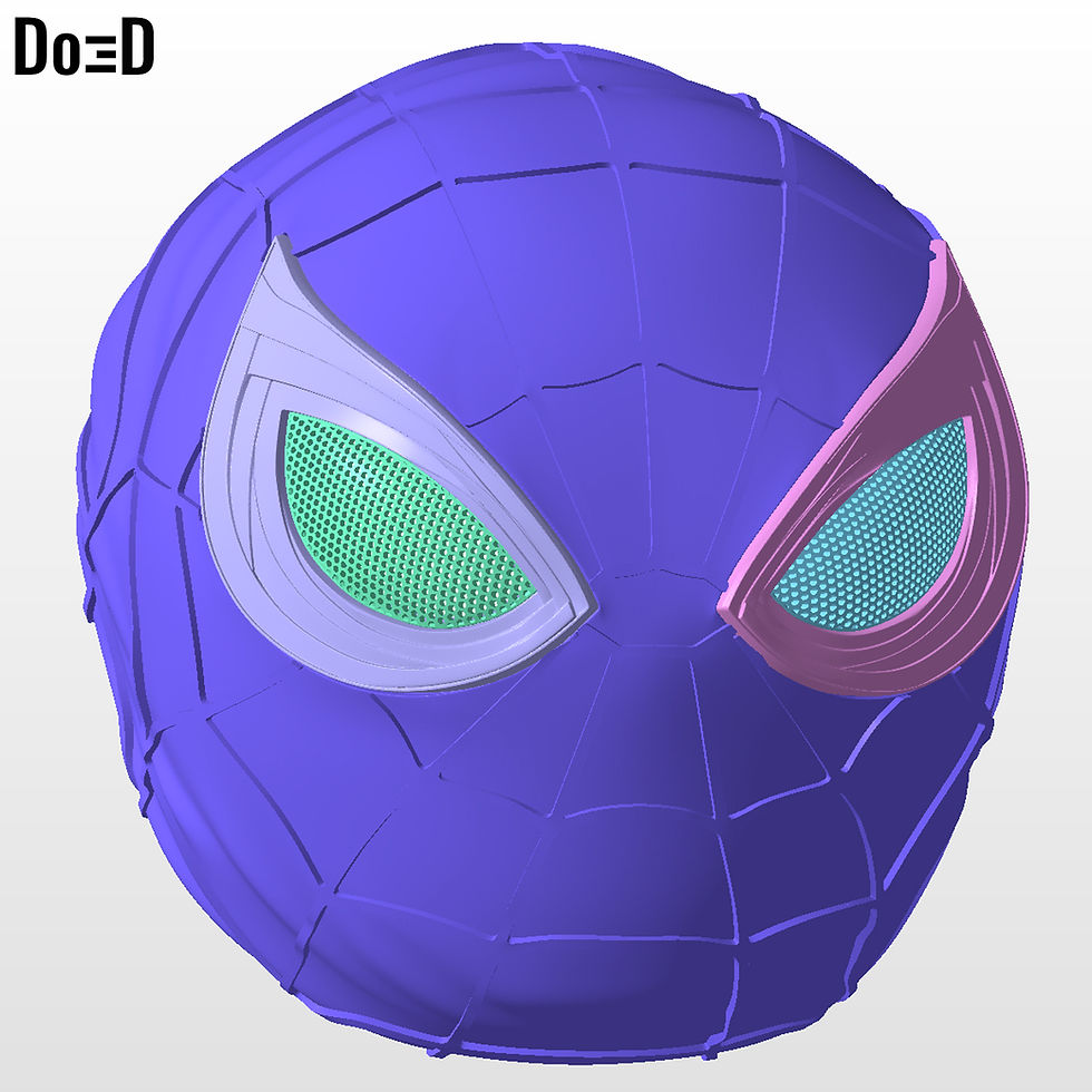 Thumbnail: Spider-Man BND Rolled Up Helmet Spiderman 3D Printable Model #BND9