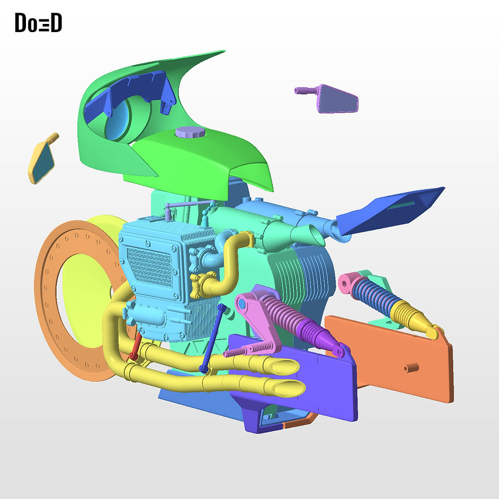 Thumbnail: Batcycle 2022 + Batman Helmet / Cowl 3D Printable Model STL File #BC254