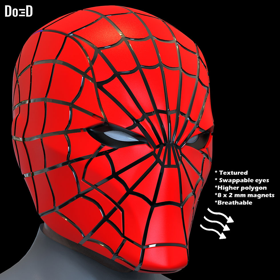 Thumbnail: SpiderHood Helmet Red Hood Spider-Man Mashup | 3D Printable Model #SH329
