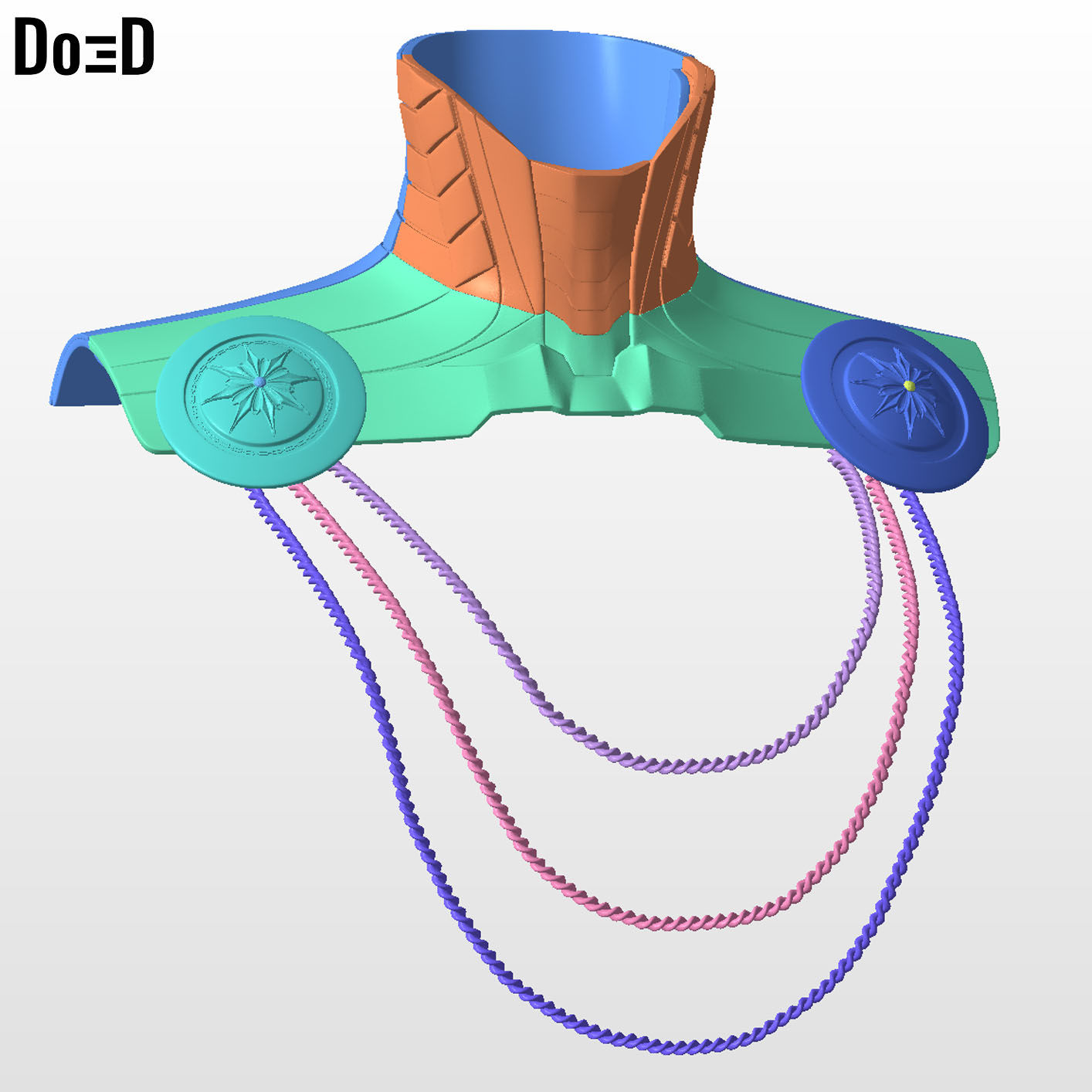 Neck Seal Armors Latverian Witch | 3D Printable Model STL File #LV104