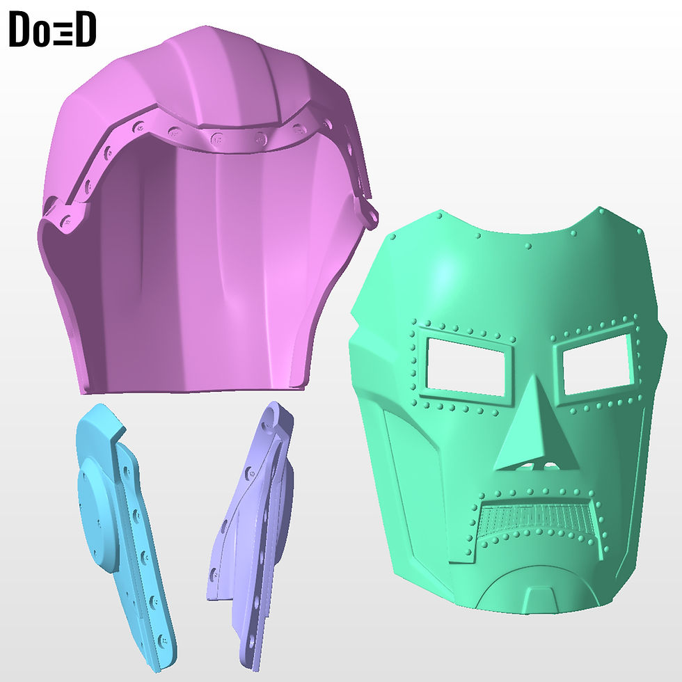 Thumbnail: Bundle: Doctor Doom Helmets 3 in 1 Variant HT  | 3D Printable Model #DDTH22