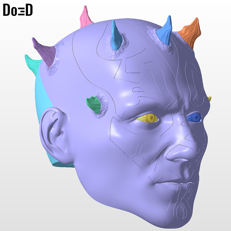 Thumbnail: Darth Maul Classic Helmet Star Wars | 3D Printable Model Print STL File #DM3719