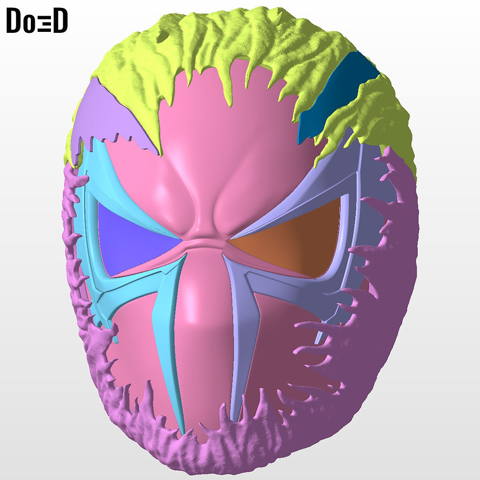 Thumbnail: Venomized Spider-man 2099 Helmet Venom STL 3D Printable Model STL #VS2099