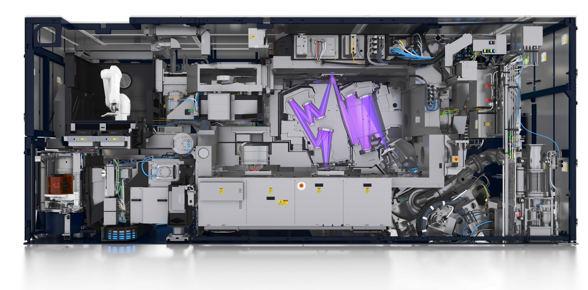 ASML NXE3400 system front  open